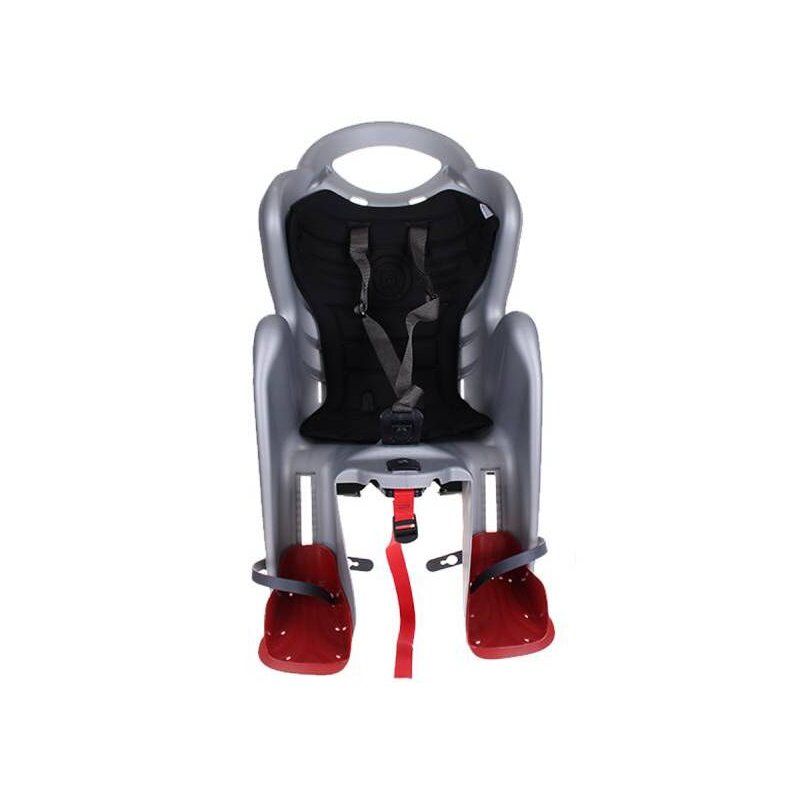 Fotelik rowerowy BELLELLI Mr Fox Clamp Bagażnik 22kg Srebrny