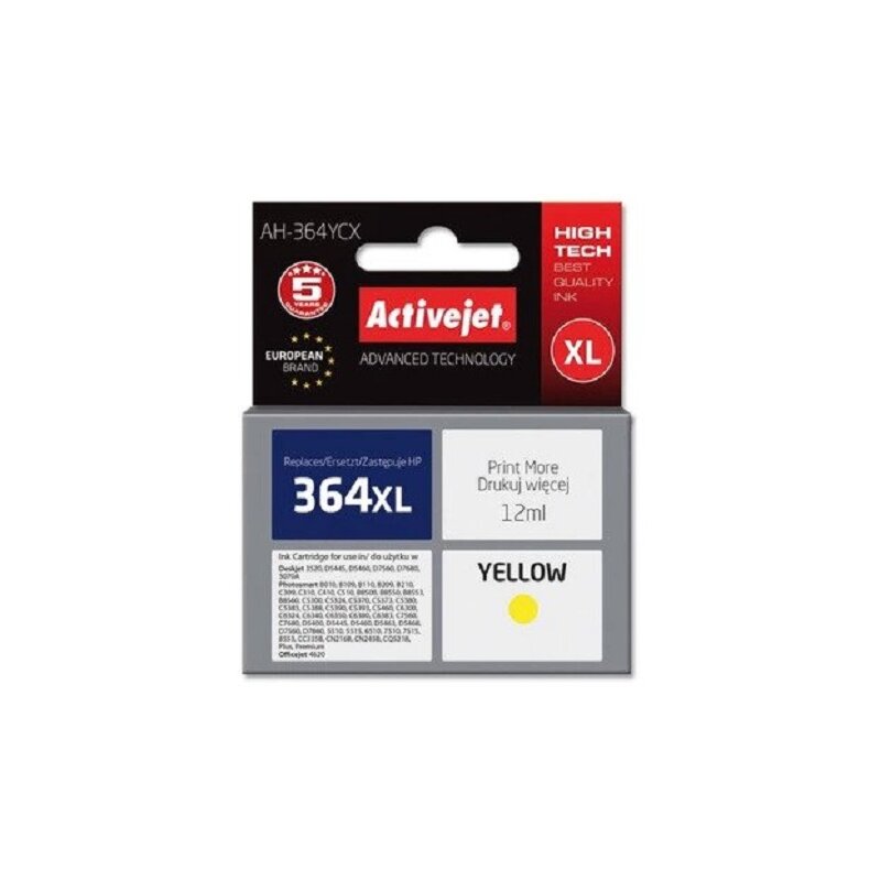 Tusz ACTIVEJET do HP 364 XL CB325EE Żółty 12 ml AH-364YCX