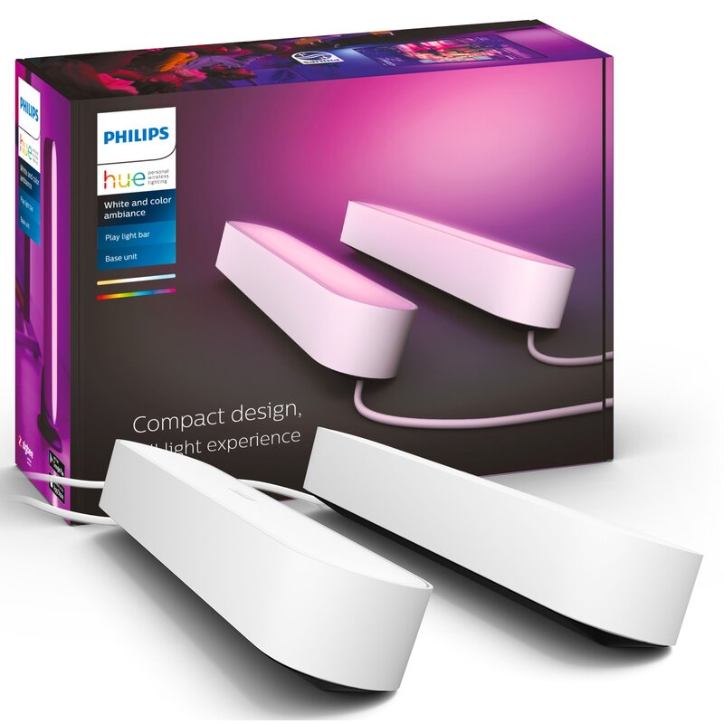 Philips Hue White and color ambiance Lampa Play (biała) x2