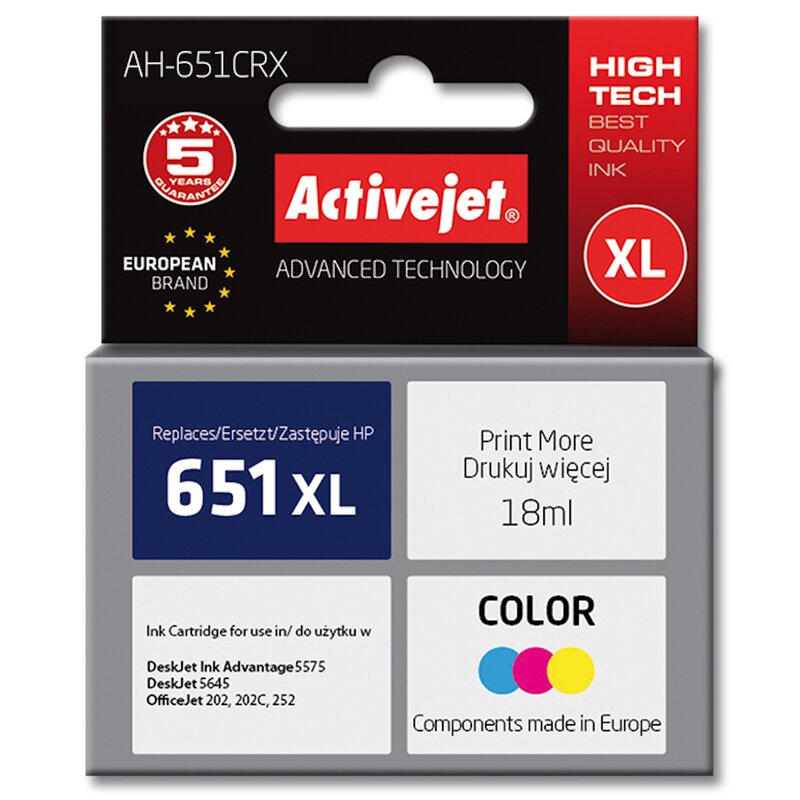 ActiveJet AH-651CRX (zamiennik 651XL) Kolor 18 ml