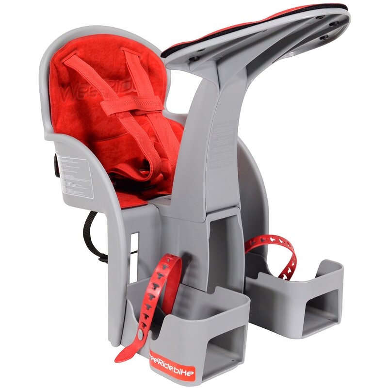 Fotelik rowerowy WEERIDE Safe Front Classic Przedni Rama 15kg Czerwony