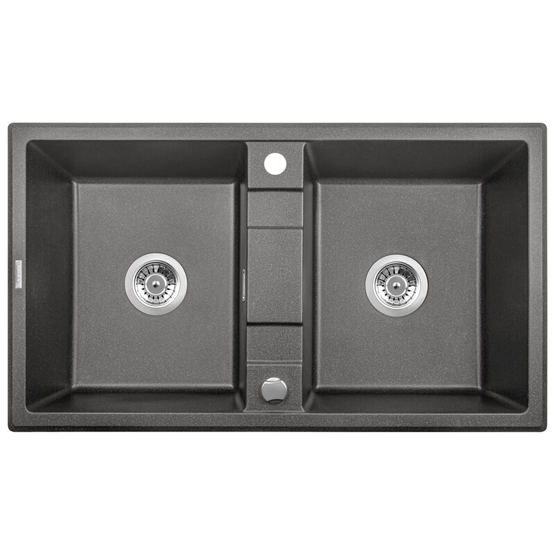 Zlewozmywak dwukomorowy DEANTE Eridan ZQE T203 Antracyt 50x86