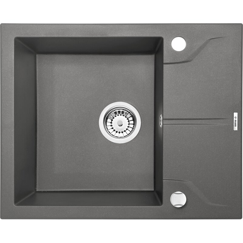 Zlewozmywak jednokomorowy z ociekaczem DEANTE Andante Flush ZQN T11F Antracyt 48.8x78