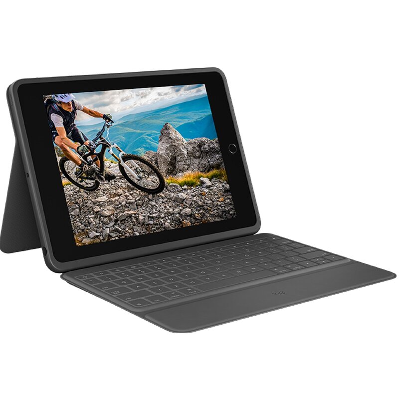 Etui z klawiaturą LOGITECH Rugged Folio do iPad (7. generacji) Grafitowy