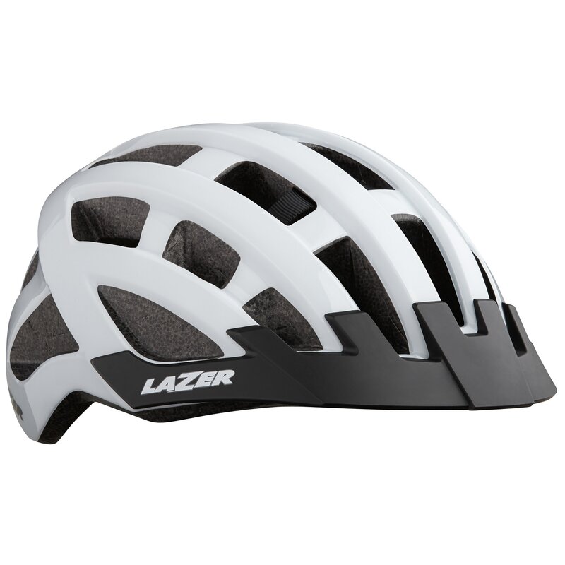 Kask rowerowy LAZER Compact Biały MTB z lampką (rozmiar 54-61)