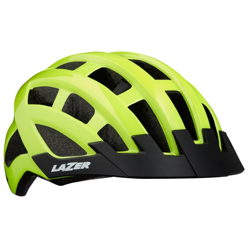 Kask rowerowy LAZER Compact Żółty MTB z lampką (rozmiar 54-61)