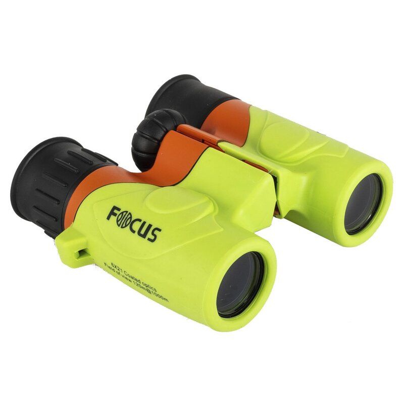 Lornetka dla dzieci FOCUS Junior 6x21 Zielono-pomarańczowy, 6-krotne zbliżenie