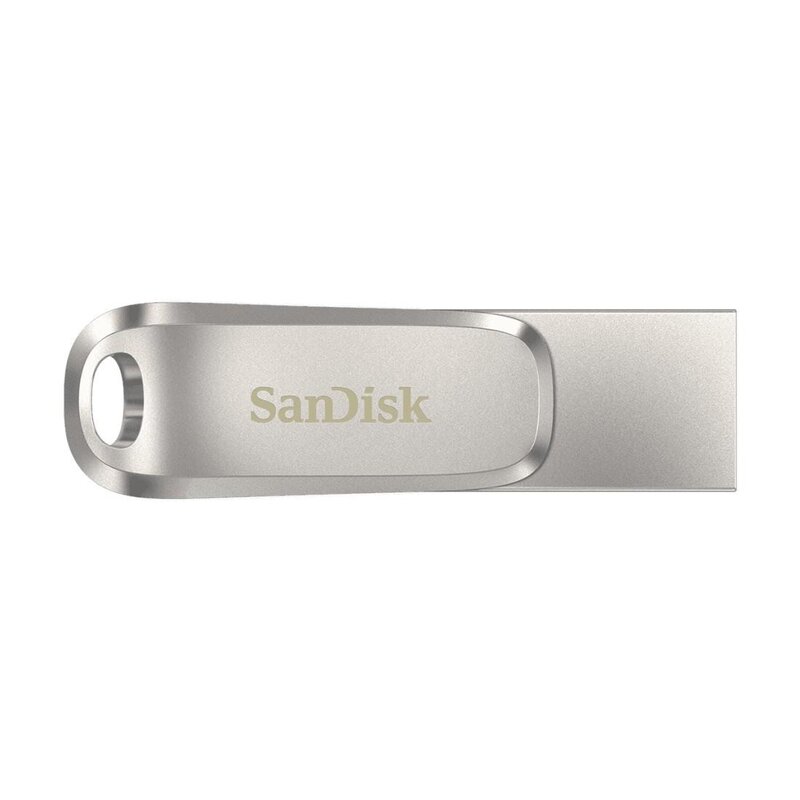Pendrive SANDISK Ultra Dual Drive Luxe 128GB, USB-C / USB 3.2 Gen. 1 (USB 3.0), Odczyt 400 Mb/s Srebrny