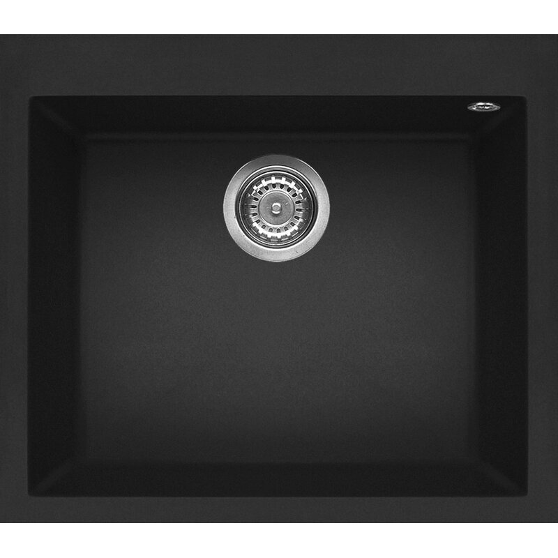 Zlewozmywak jednokomorowy ELLECI Quadra 105 G40 Nero 50x57