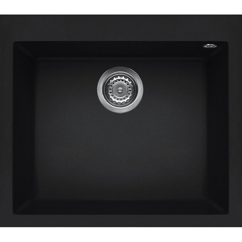 Zlewozmywak jednokomorowy ELLECI Quadra 105 K86 Czarny 50x57