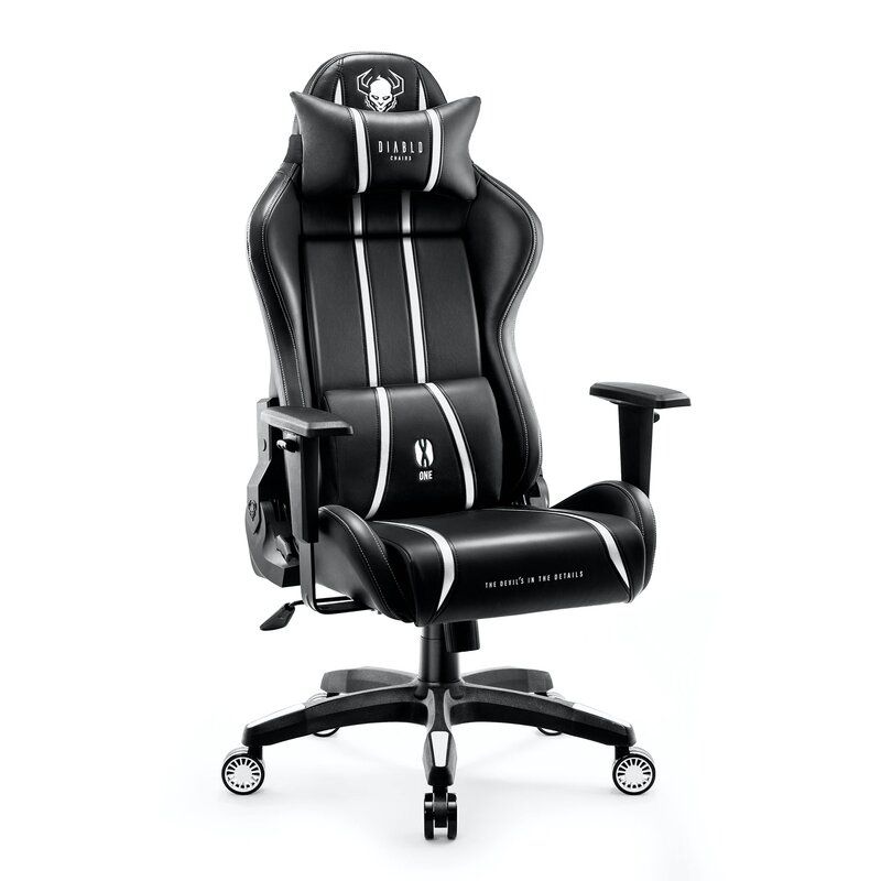 Fotel gamingowy DIABLO CHAIRS X-One 2.0 King Size Czarno-biały