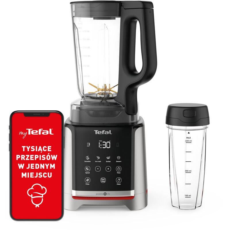 Blender kielichowy TEFAL BL91HD Infinymix Srebrno-czarny
