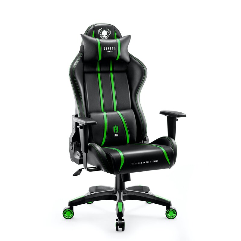 Fotel gamingowy DIABLO CHAIRS X-One 2.0 Normal Size Czarno-zielony