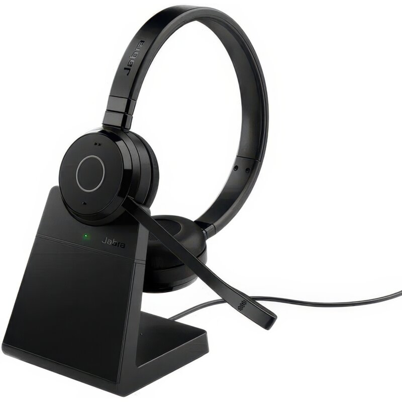 Słuchawki nauszne JABRA Evolve2 65 TE Link390c MS Stereo + stacja Czarny
