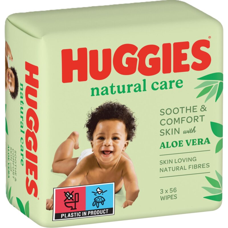 Chusteczki nawilżane HUGGIES Natural Care (168 szt.)