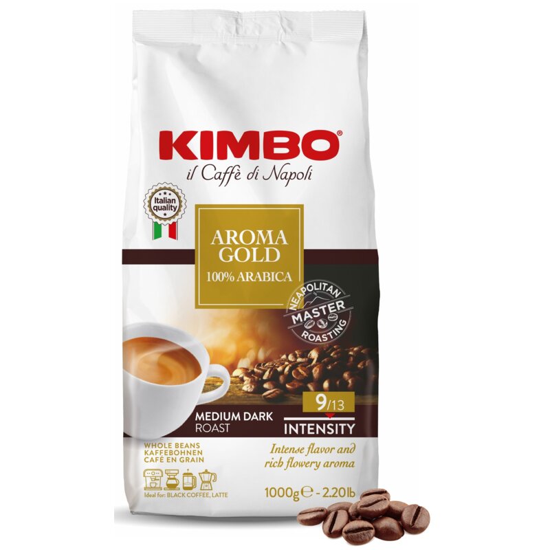 Kawa ziarnista KIMBO Aroma Gold Arabica 1 kg