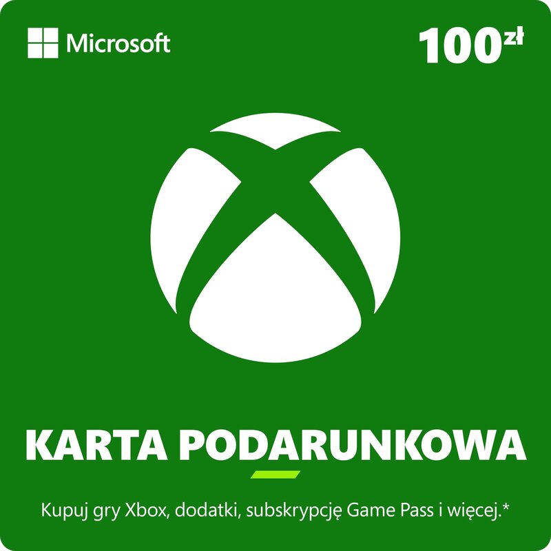 Kod podarunkowy MICROSOFT Xbox 100 PLN