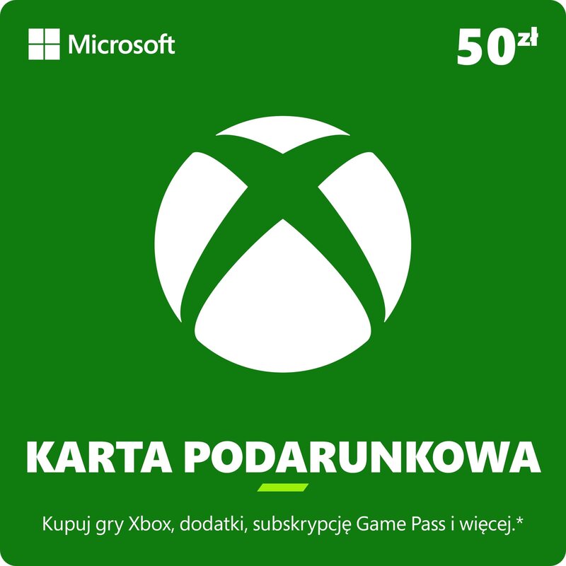 Kod podarunkowy MICROSOFT Xbox 50 PLN