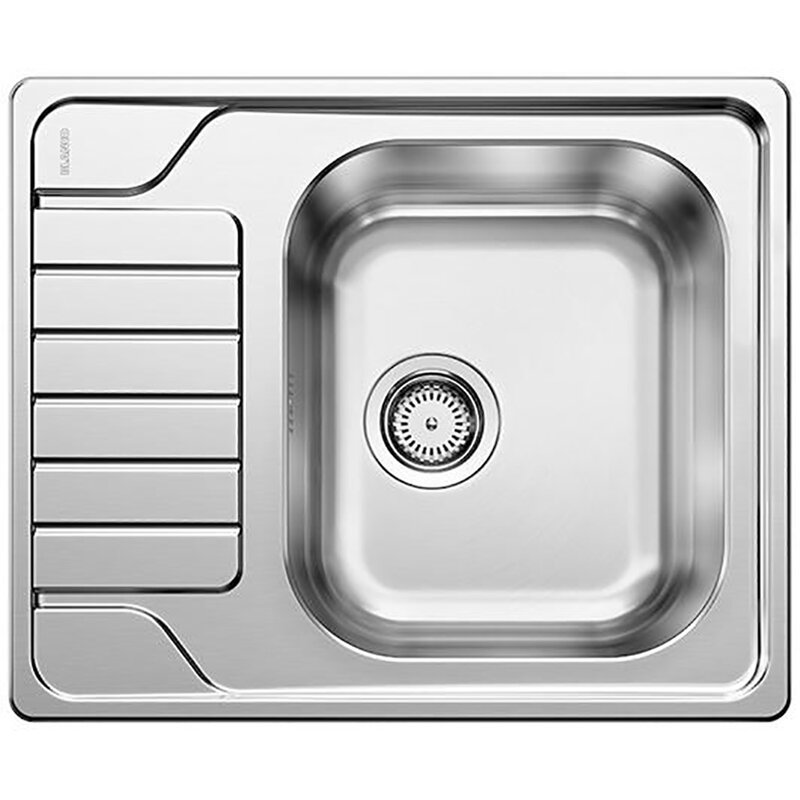Zlewozmywak jednokomorowy z ociekaczem BLANCO Dinas 45 S Mini 525122 Stal szczotkowana 50 x 60.5