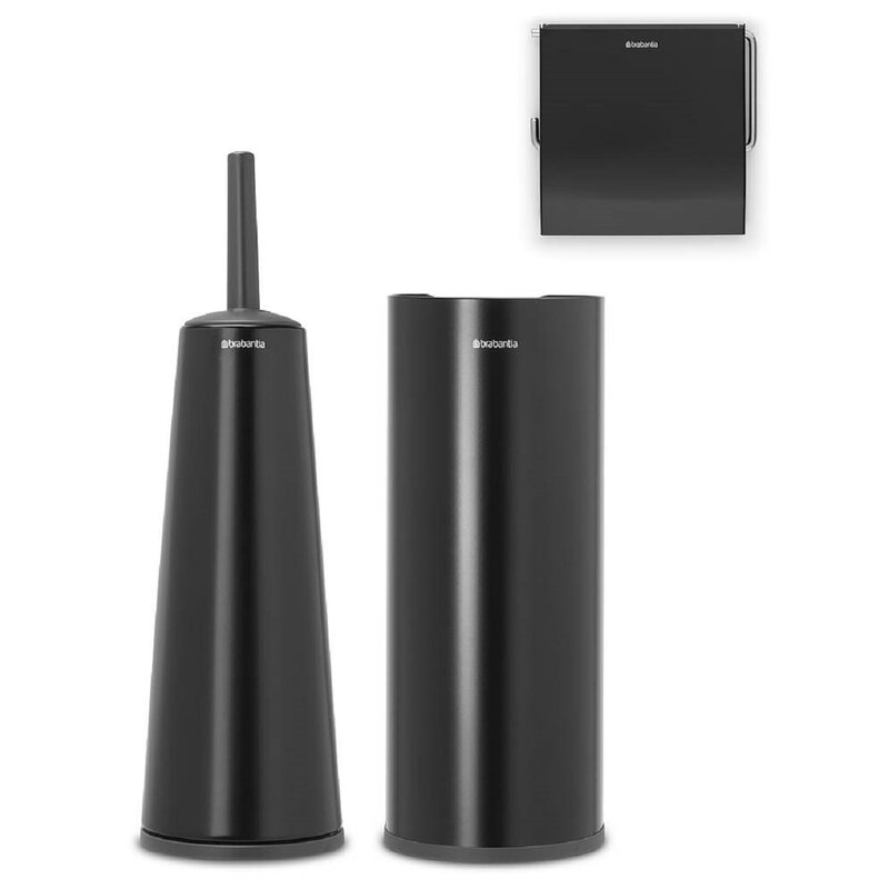 Zestaw akcesoriów toaletowych BRABANTIA ReNew Czarny matowy