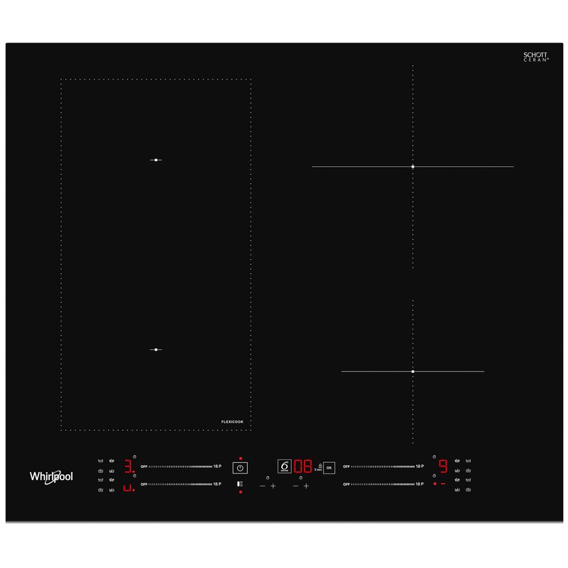 Płyta indukcyjna WHIRLPOOL WLS6960BF FlexiCook 18 poziomów mocy 59cm