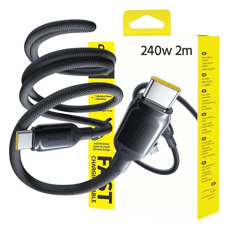 Kabel USB-C - USB-C BASEUS PicoGo 240W 2 m Czarny