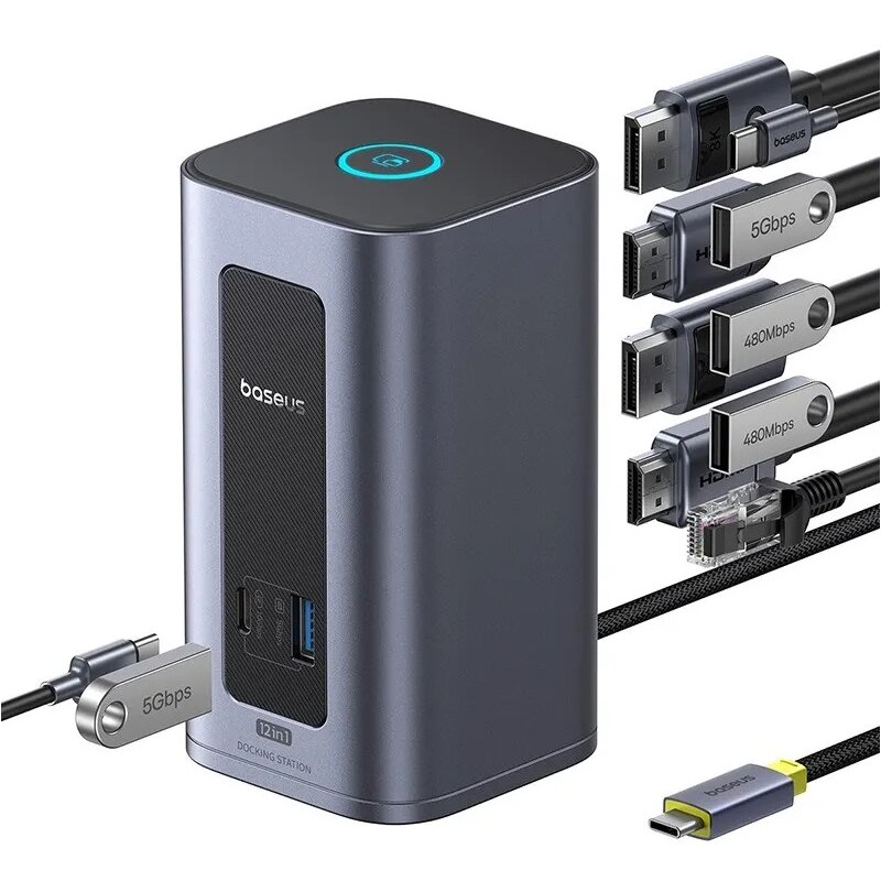 Stacja dokująca BASEUS Nomos NU1 Air Spacemate USB Typu C 3.2 Gen. 2, Aktywna / Pasywna