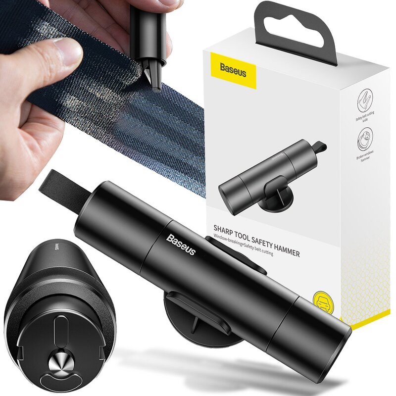 Młotek bezpieczeństwa z nożem do pasów BASEUS CRSFH-0G