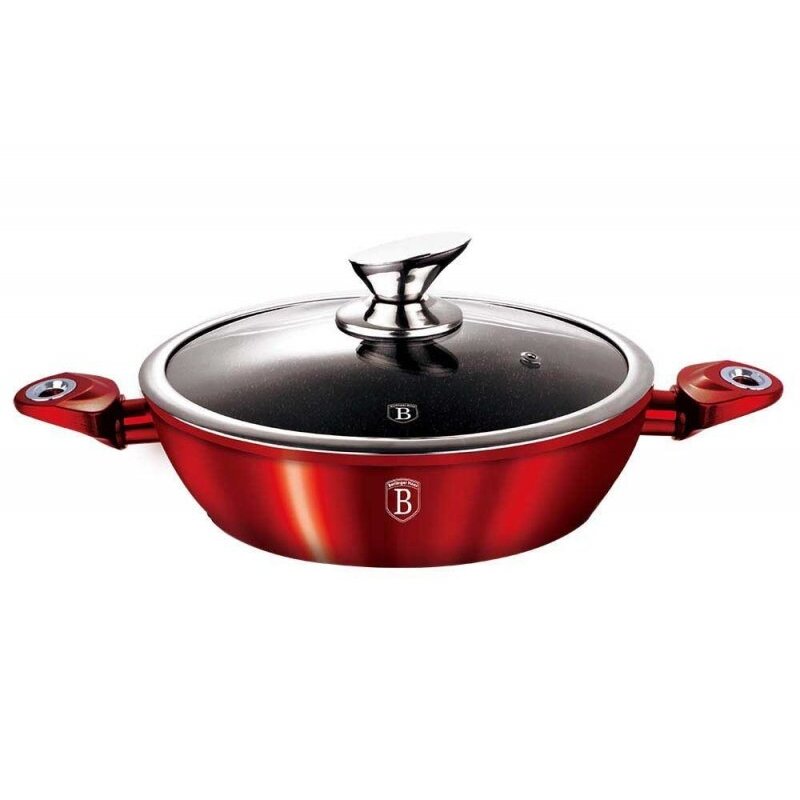 Garnek granitowy 28 cm Berlinger haus bh-1263 red metallic line 1szt
