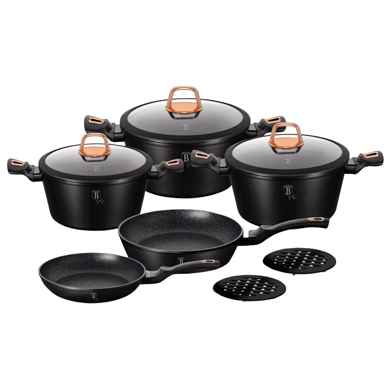 Zestaw garnków BERLINGER HAUS Black Rose BH/1645N (10 elementów)