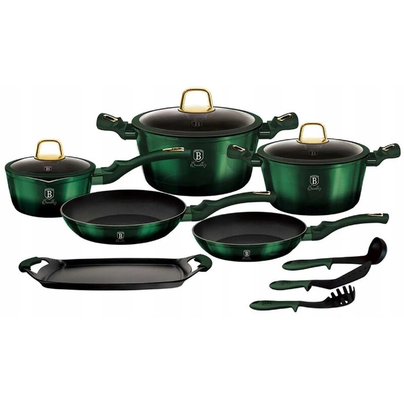 Zestaw garnków BERLINGER HAUS Emerald Collection BH/6066 (12 elementów)