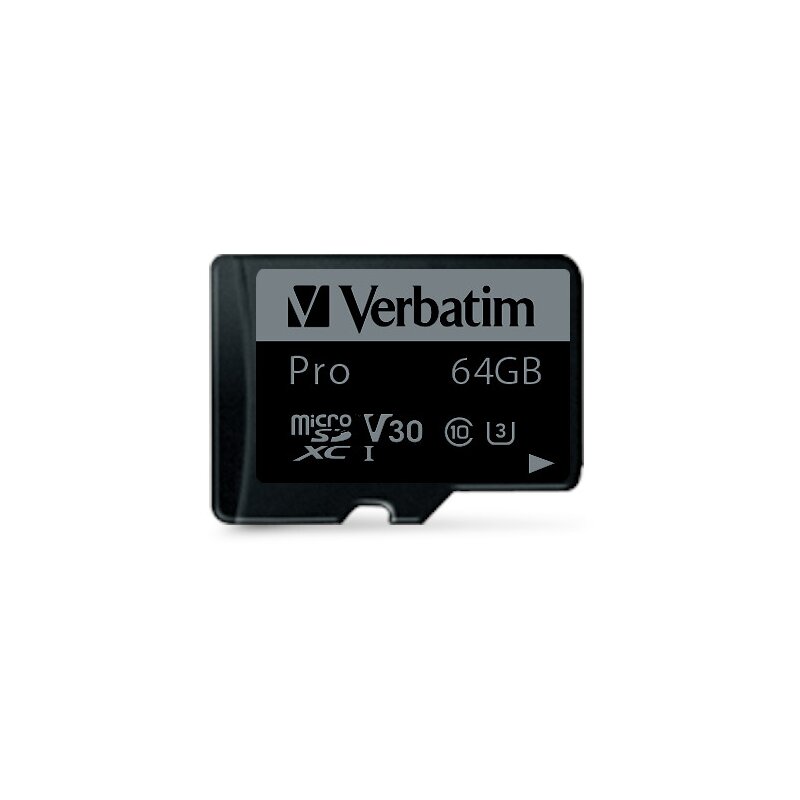 Karta pamięci VERBATIM Pro microSDXC 64GB + Adapter