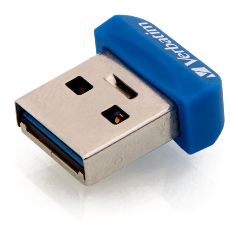 Pendrive VERBATIM Nano Store 'n' Stay 64GB, USB 3.2 Gen. 1 (USB 3.0), Odczyt 80 Mb/s, Zapis 25 Mb/s Niebieski
