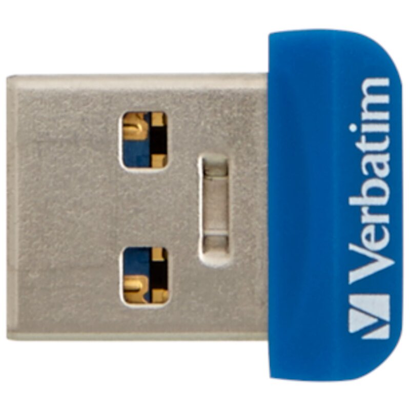 Pendrive VERBATIM Nano Store 'n' Stay 16GB, USB 3.2 Gen. 1 (USB 3.0), Odczyt 80 Mb/s, Zapis 25 Mb/s Niebieski