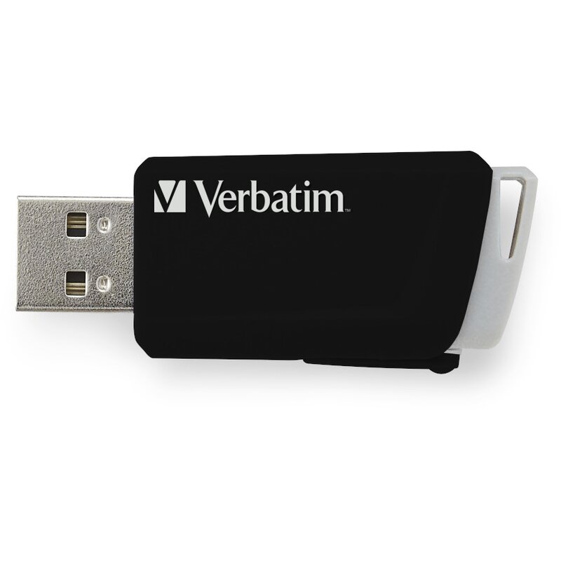 Pendrive VERBATIM Store 'n' Click 32GB, USB 3.2 Gen. 1 (USB 3.0), Odczyt 80 Mb/s, Zapis 25 Mb/s Czarno-szary
