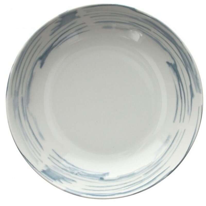 Talerz TOGNANA Maiolica Grigio 21 cm Niebiesko-biały