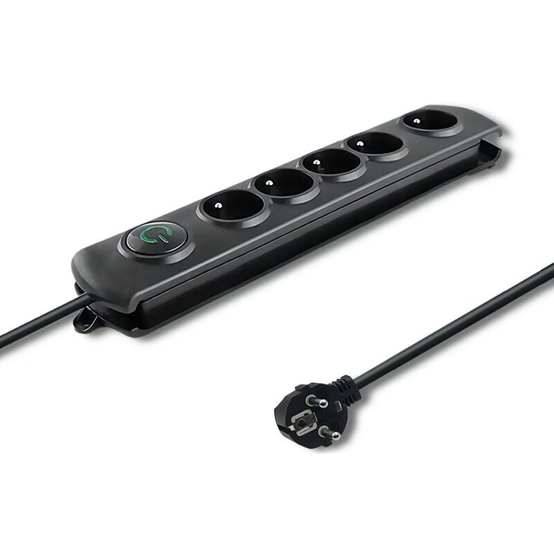 Listwa QOLTEC 50269 (1.8 m) Czarny