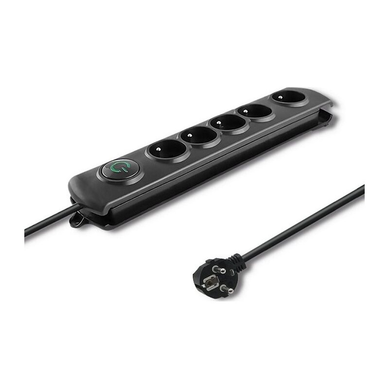 Listwa QOLTEC Surge Protector 50271 (3 m) Czarny