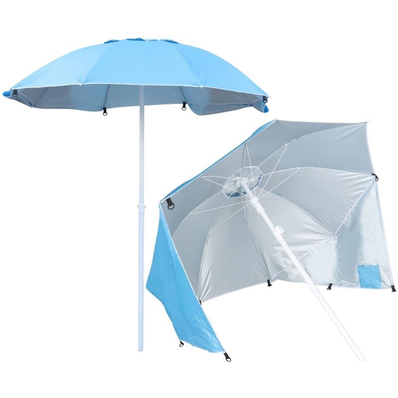 Parasol parawan plażowy ENERO CAMP 2W1 190cm Niebieski