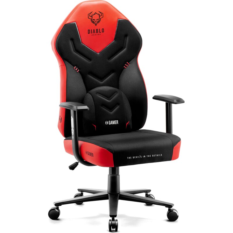 Fotel gamingowy DIABLO CHAIRS X-Gamer 2.0 Normal Size Czarno-czerwony