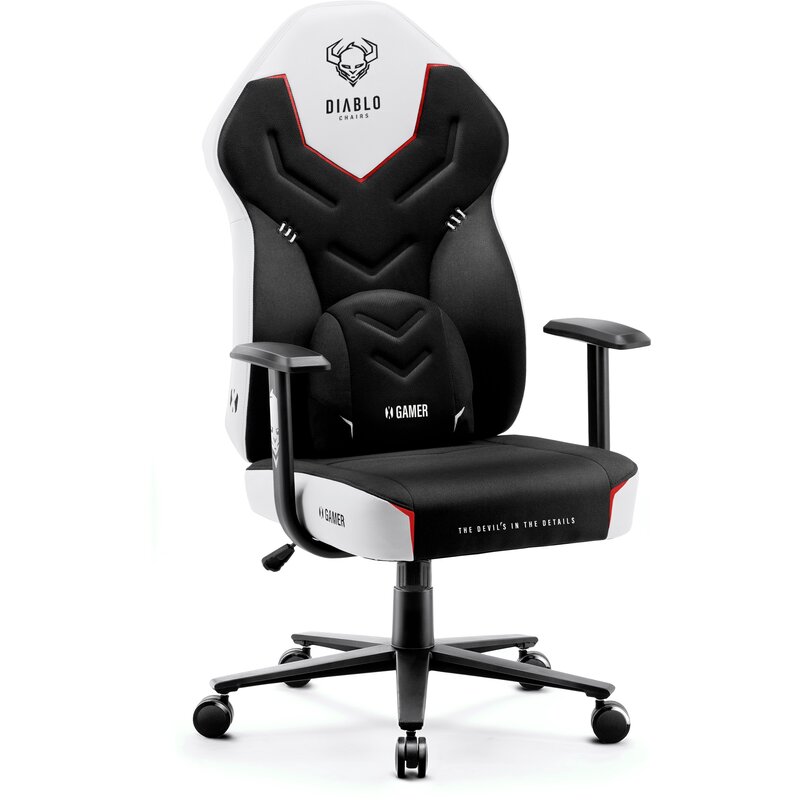 Fotel gamingowy DIABLO CHAIRS X-Gamer 2.0 Normal Size Czarno-biały