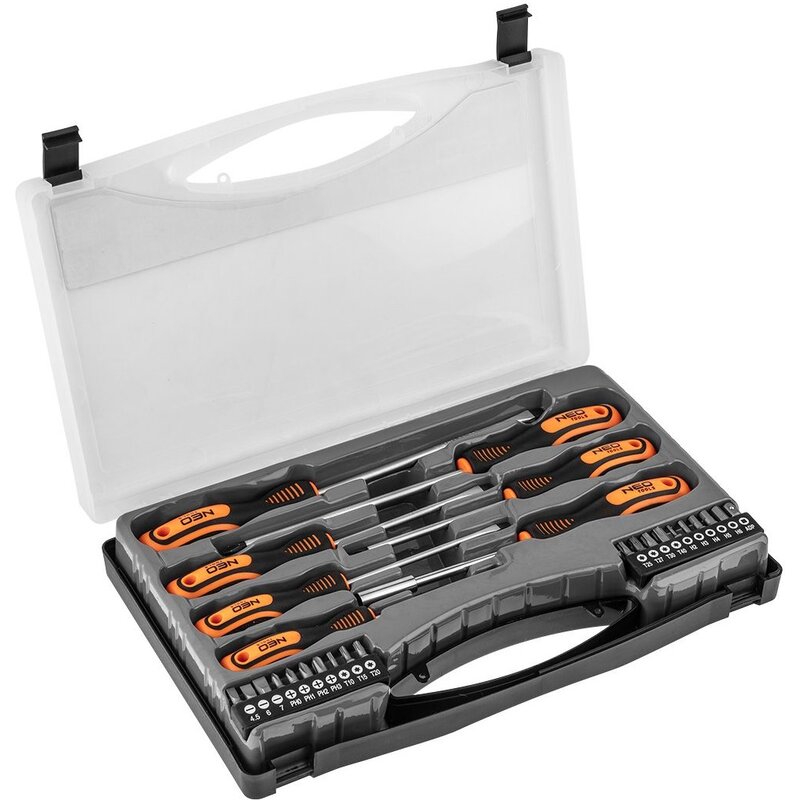 Zestaw wkrętaków i końcówek wkrętakowych NEO TOOLS 04-197 (27 sztuk)