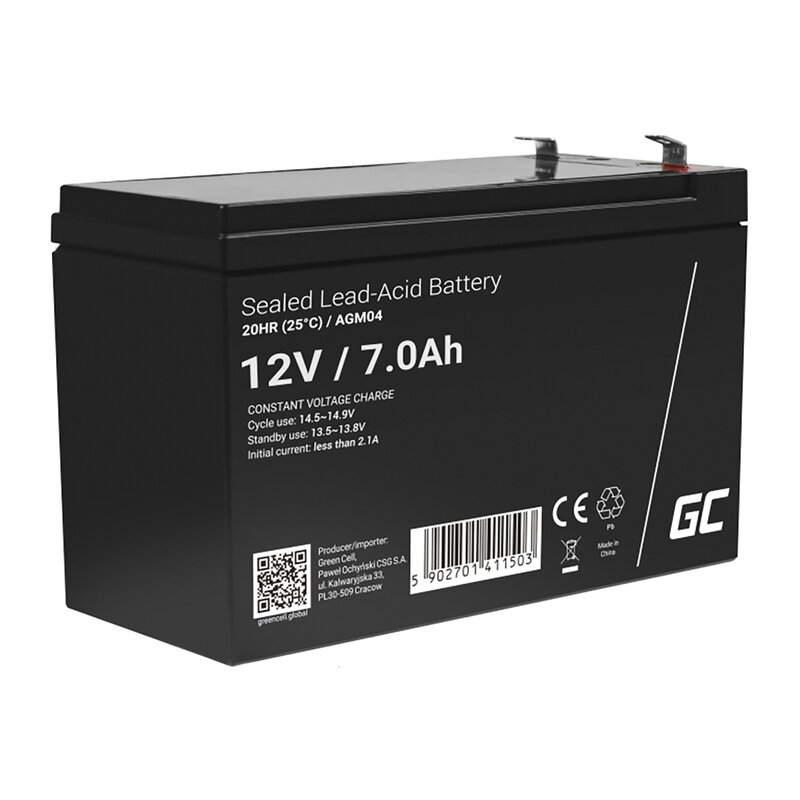 Akumulator GREENCELL AGM04 7Ah 12V