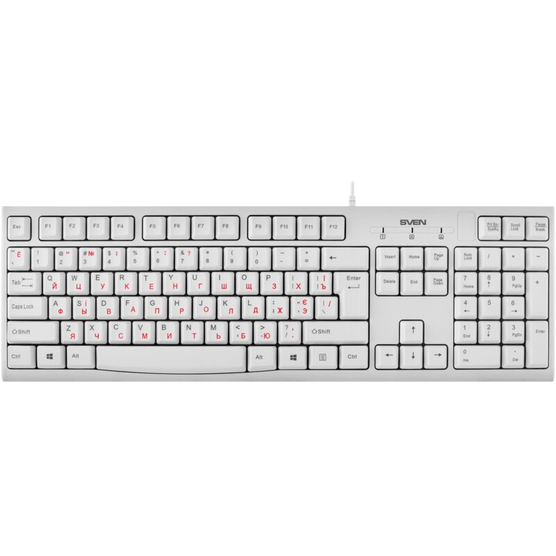 Klawiatura SVEN KB-S300 Biały