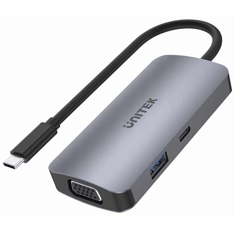 Unitek D1051A, USB-C, 1x USB 3.1 Gen1, VGA, 2x HDMI, PD 100W