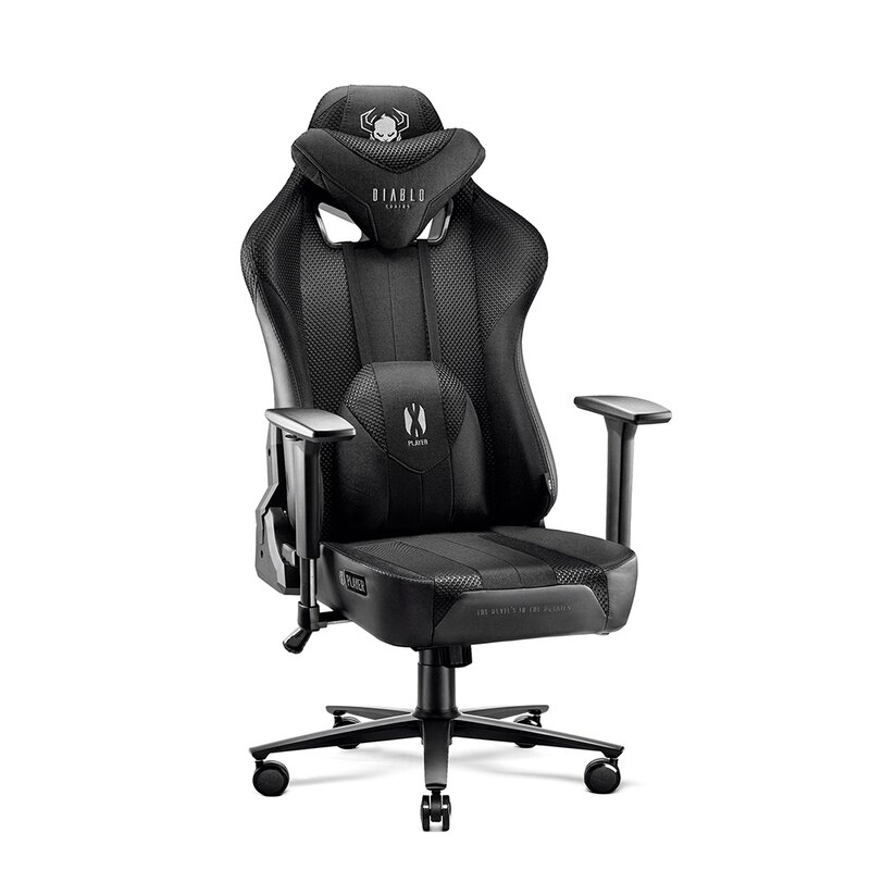 Fotel gamingowy DIABLO CHAIRS X-Player 2.0 Normal Size Czarno-czarny