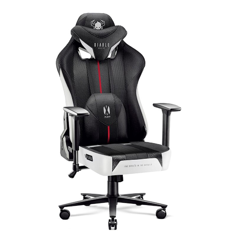 Fotel gamingowy DIABLO CHAIRS X-Player 2.0 King Size Biało-czarny