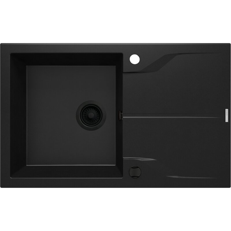 Zlewozmywak jednokomorowy z ociekaczem DEANTE Andante ZQN N113 Nero 49x78