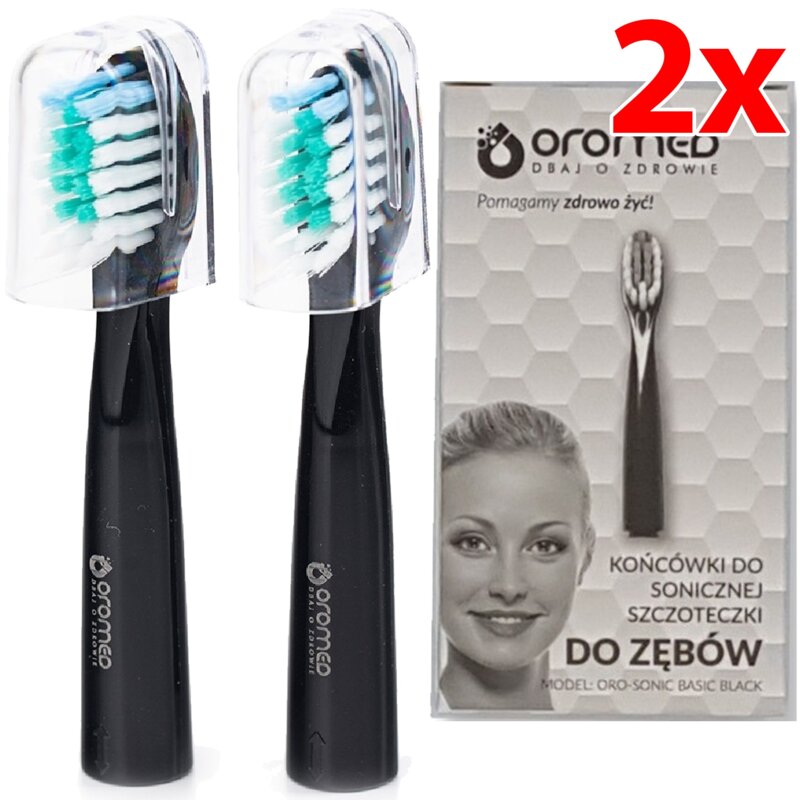 Oryginalna końcówka szczoteczki ORO-MED Sonic Basic (2 szt.) (Usuwanie przebarwień)