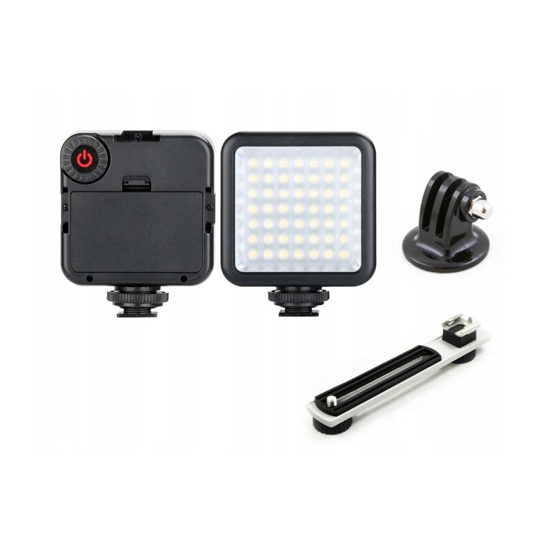 Kompaktowa lampa LED ULANZI W49 Czarny + Szyna, 6000K